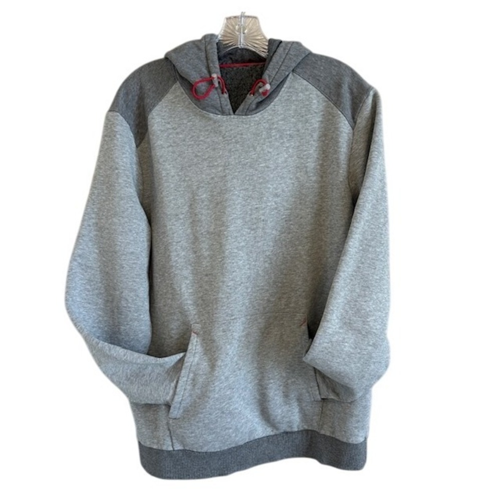 Calvin Klein Men's Light & Dark Gray Pullover Hooded Sweatshirt Hoodie LG